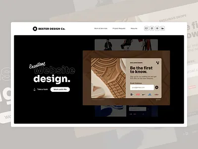 Bester Design Co. badge black design graphic design logo ui website design white