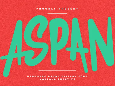 Aspan Handmade Brush Display Font animation branding brush font font fonts graphic design logo nostalgic