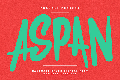 Aspan Handmade Brush Display Font animation branding brush font font fonts graphic design logo nostalgic