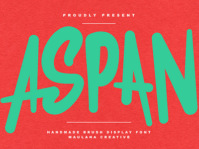 Aspan Handmade Brush Display Font animation branding brush font font fonts graphic design logo nostalgic