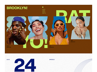 Brooklyn - Modeling Website Concept - Header aesthetic brooklyn concept design inspiration landing page minimal model modeling modern portfolio product design ratul ui ui uiux ux visual design web design website wild