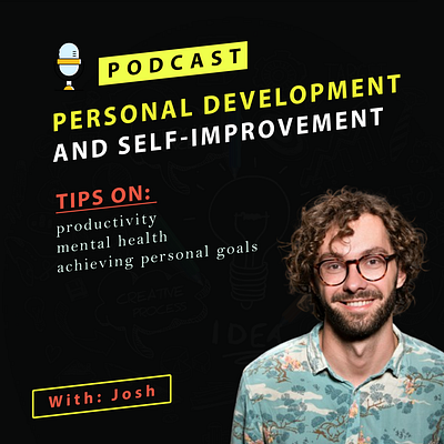 Podcast Cover Design cover design design graphic design illustration mental wellness personal development podcast podcast cover design productivity tips social media design