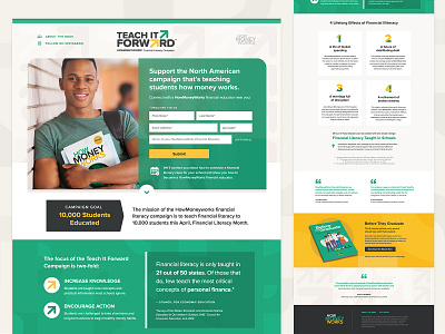 HowMoneyWorks Teach it Forward figma financial website homepage layout web design website