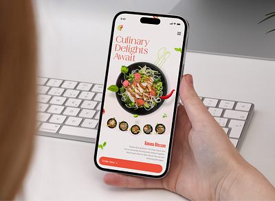 Animated Figma Design for Restaurant Landing Page animation food food design food mobile app new restaurant app design restaurant ui ui design