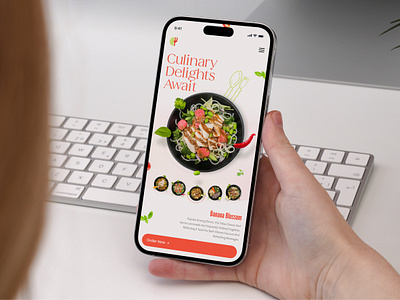 Animated Figma Design for Restaurant Landing Page animation food food design food mobile app new restaurant app design restaurant ui ui design