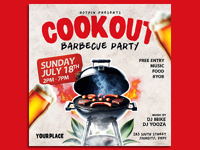 Barbecue bbq Flyer Template photoshop