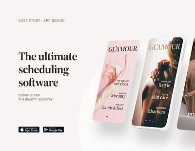 Gl'amour App - Case Study app beauty industry booking app case study design project presentation ui ux