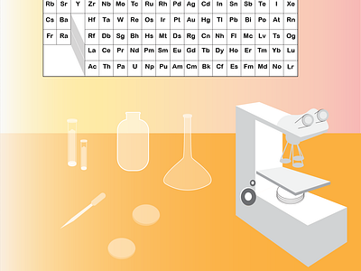 Science Equipment adobe color design gradient illustration illustrator laboratory science scientific scientific illustration setup