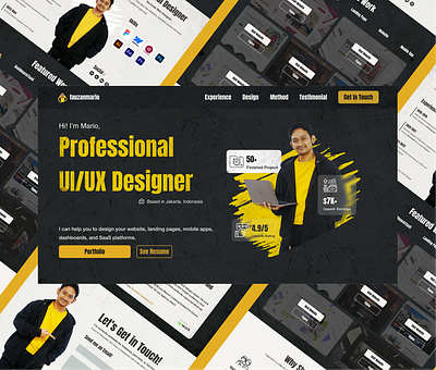 Portfolio Website Design for UI/UX Designer landing page design web design web3 design website design