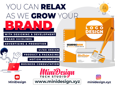 Branding Design avdertising brand guideline brand identity design branding business grow design services graphic design illustration mini mini design minidesign.xyz minidesignxyz minimal logo motion graphics promotion design ui