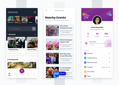 Event Management App event host event management ui