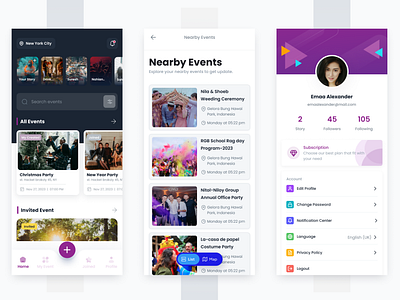 Event Management App event host event management ui