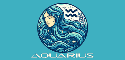 Aquarius-Zodiac-Sign-1600 app branding design graphic design illustration logo logos typography ui vector