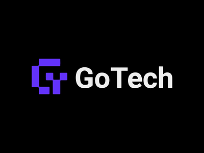 Go Tech logotype animation animation branding logo