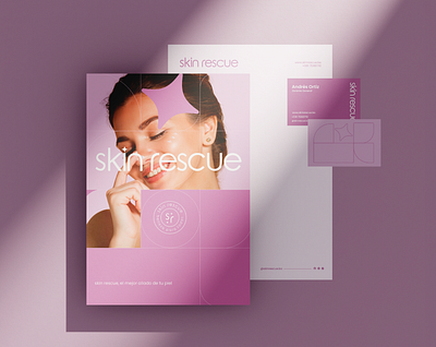 skin rescue: Visual Identity & Branding beauty brand branding graphic design logo luxury skincare