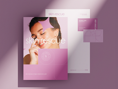 skin rescue: Visual Identity & Branding beauty brand branding graphic design logo luxury skincare