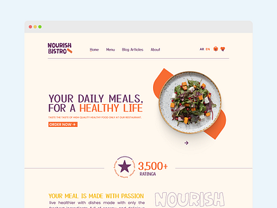 Nourish Bistro | UI food restaurant ui ux