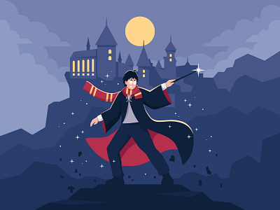 The Wizard character harry potter illustration wizard