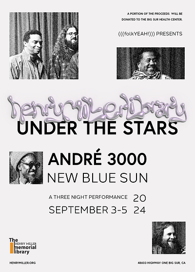 Henry Miller Library | Under The Stars Poster Series branding design graphic design grid layout logo poster typography vector