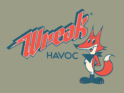 Wreak Havoc branding character design design illustration mascot typography