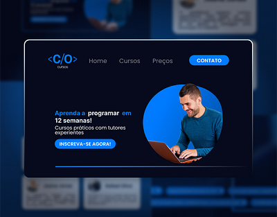 <C/O> - Cursos Online | LANDING PAGE DESIGN coding cursos design graphic design landing page landing page design programação socials ui ux web design website