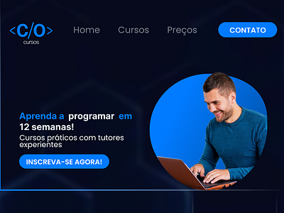 <C/O> - Cursos Online | LANDING PAGE DESIGN coding cursos design graphic design landing page landing page design programação socials ui ux web design website