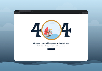 Ahoy, Dribbblers! 🌊🔍 - Error 404 Page animation design error404 errorpage figma illustration sea ui uidesign website
