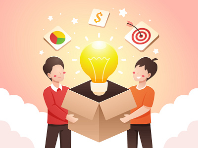 Creative Idea Illustration bulb business creative idea illustration light product