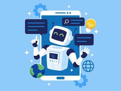 AI Robot ai artificial illustration intelligence robot technology vector