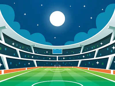 Football Stadium Night background football illustration night soccer stadium vector