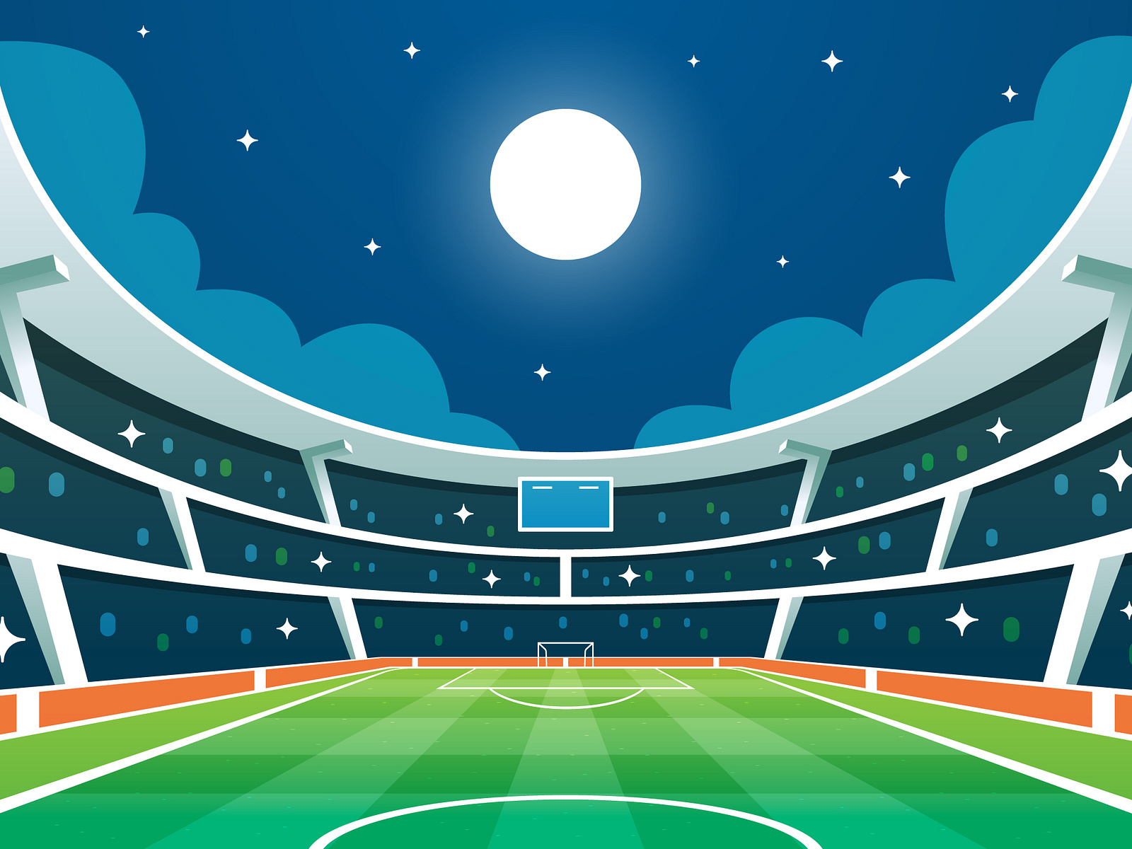 Football Stadium Night by Erry S. Nugroho on Dribbble