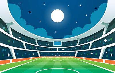 Football Stadium Night background football illustration night soccer stadium vector