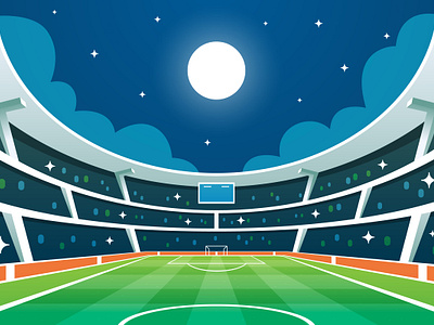 Football Stadium Night background football illustration night soccer stadium vector