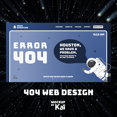 Space Adventure Error 404 Design branding design error 404 logo ui vector web design