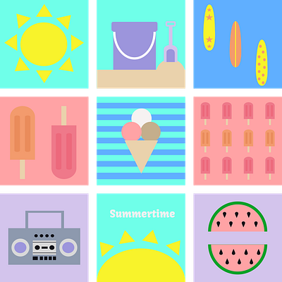 Summer Summer Summertime! figma graphic design illustration summer