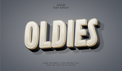 Text Effect Oldies 3d branding logo oldies text effect throne