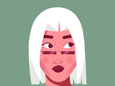 The Enigmatic Gaze design flat flatcharacter flatdesign illustration illustration art vector