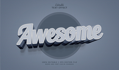 Text Effect Awesome 3d authentic awesome logo nostalgia text effect