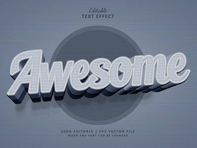 Text Effect Awesome 3d authentic awesome logo nostalgia text effect