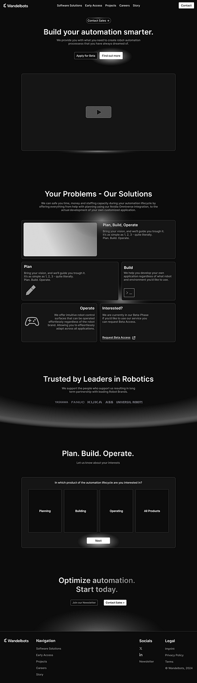 Case-Study Website Redesign for a next-gen robotics startup. mockup robotics website