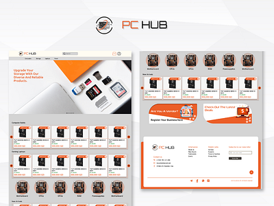 PC HUB branding graphic design logo ui