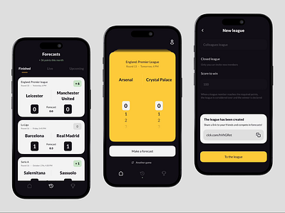 Game Forecasts app bet betting football forecast game match soccer social sport sports ui