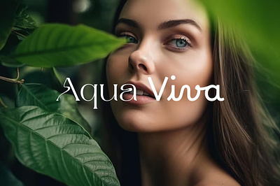 Aqua viva logo design beauty brand identity branding cosmetics fashion logo logo design logomark logotype luxury skincare typography