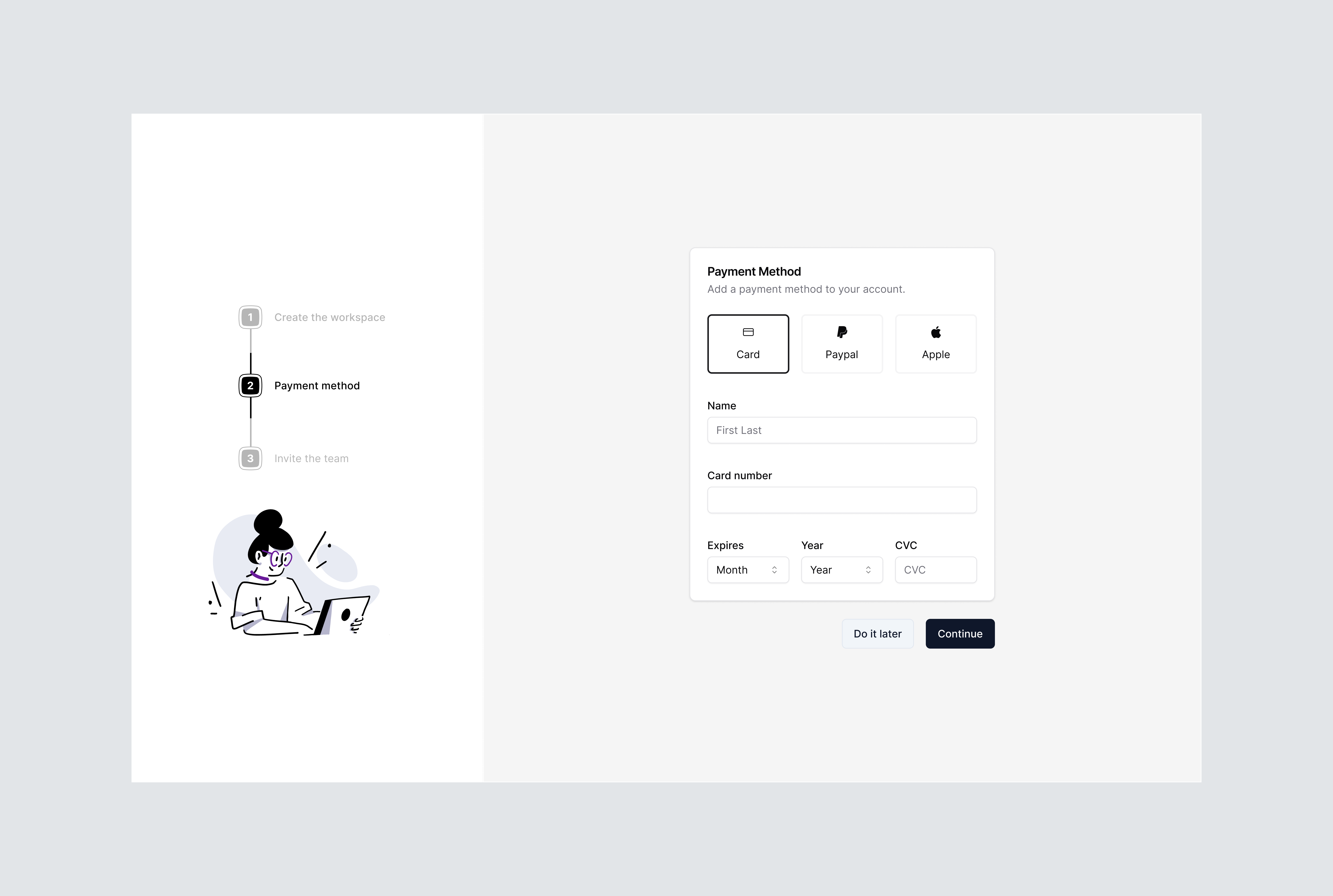 Sign up screen saas sign in sign up workspace registration