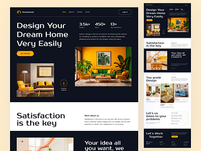 Homestead - Real Estate Website Landing page UI/UX abu hasan agent apartment broker buraq lab clean corporate header homepage house housing landing page minimal properties real estate design ui ux visual designer web design webiste website design