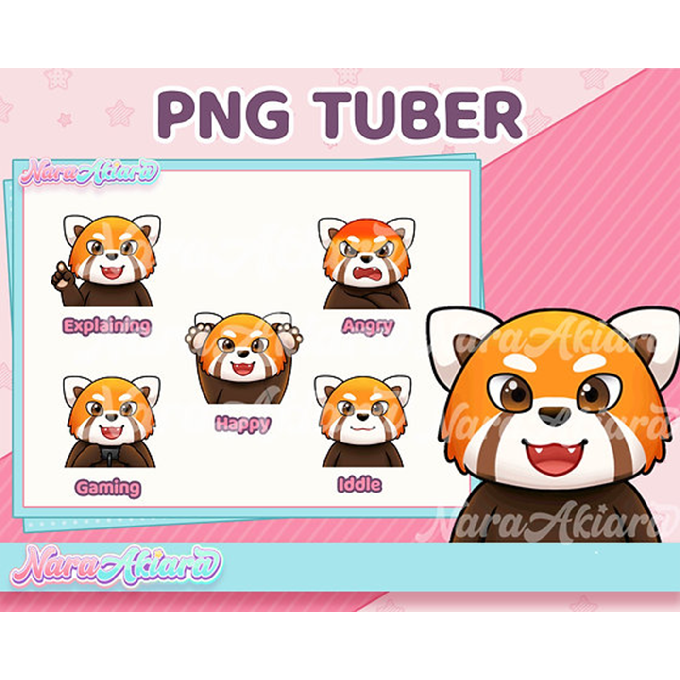 Charming Animations PNG Tuber Red Panda Assets by Cika Nindya on Dribbble