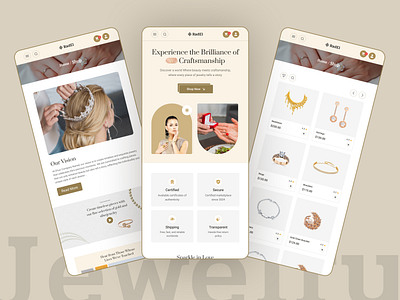 E-commerce Mobile App app ui clean design e commerce ecommerce jewelry minimal mobile mobile app mobile app design modern design oneline store product product design saas shopify shopping store ui design uiux