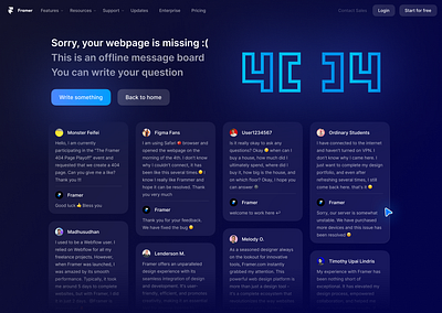 Framer 404 Page 404 framer ui