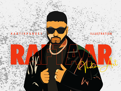 Raftaar Vector Art Illustration 3d adobe design graphic design illustration illustrator photoshop vector vector art