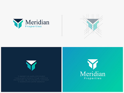 Meridian Properties Logo Design brand identity branding creative logo home icon logo logo design logomark logotype minimal minimalistic logo modern logo popular logo professional logo properties real estate real estate logo design symbol monogram favicon typography vector